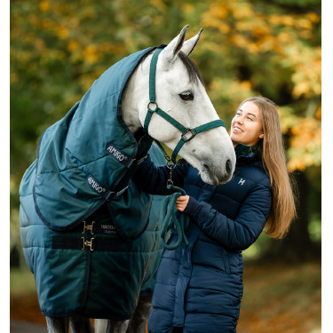 Horseware Amigo Ripstop Insulator 50g staldeken Groen dynastie / marine / zilver