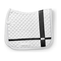 Dressuurzadeldek Equestrian Stockholm met bandages Wit