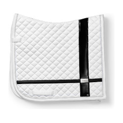 Dressuurzadeldek Equestrian Stockholm met bandages Wit