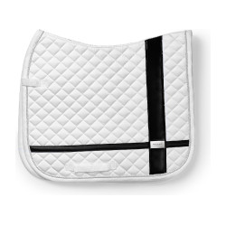 Dressuurzadeldek Equestrian Stockholm met bandages Wit