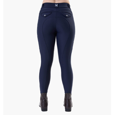 Dames winterrijbroek Horseware Flexfit met kniestukken grip Marine Marineblauw Dames winterrijbroek Horseware Flexfit met kniestukken grip Marine Marineblauw