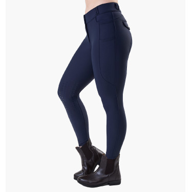 Dames winterrijbroek Horseware Flexfit met kniestukken grip Marine Marineblauw Dames winterrijbroek Horseware Flexfit met kniestukken grip Marine Marineblauw