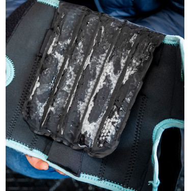 Horseware Ice-Vibe kniebeschermers Zwart / aqua Horseware Ice-Vibe kniebeschermers Zwart / aqua