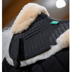 Horseware schapenvacht-zadelpad Zwart / natuur