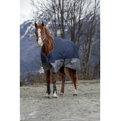 Equithème Tyrex 600 D 150G deken Marine / grijs Blauw