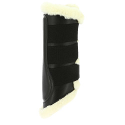 Gesloten peesbeschermers Norton synthetisch schapenwol Zwart / écru Gesloten peesbeschermers Norton synthetisch schapenwol Zwart / écru