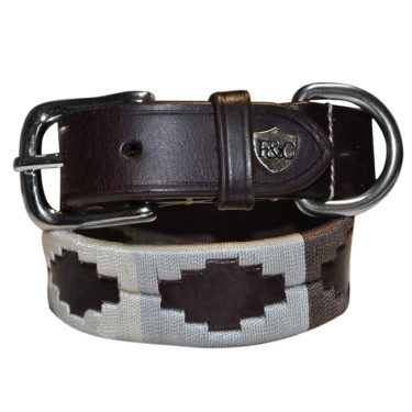 Halsband hond Flags & Cup CHUKKA Marron / bleu / rouge Halsband hond Flags & Cup CHUKKA Marron / bleu / rouge