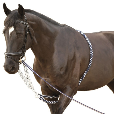 Enrênement Soft Rope Canter Marine / blanc
