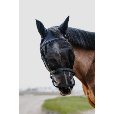 Halster + masker Equithème Zwart