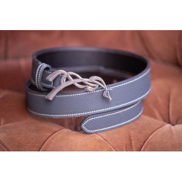 Pénélope Signature riem geperforeerd leer Blauw
