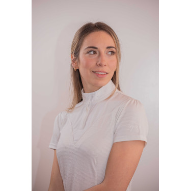 Wedstrijdpolo Pénélope Las Honey korte mouwen Wit