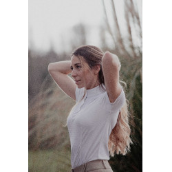 Wedstrijdpolo Pénélope Las Honey korte mouwen Wit