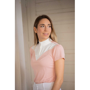 Wedstrijdpolo Pénélope Las Honey korte mouwen Roze