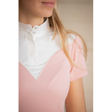 Wedstrijdpolo Pénélope Las Honey korte mouwen Roze