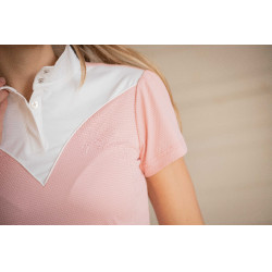 Wedstrijdpolo Pénélope Las Honey korte mouwen Roze