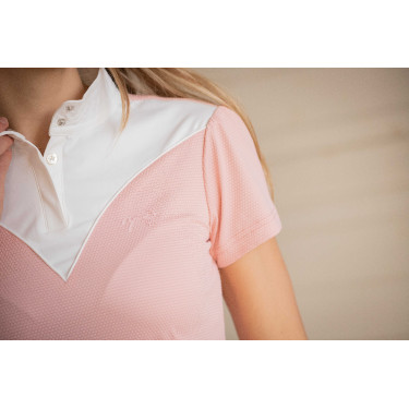 Wedstrijdpolo Pénélope Las Honey korte mouwen Roze
