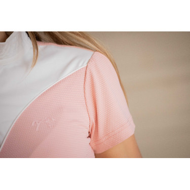 Wedstrijdpolo Pénélope Las Honey korte mouwen Roze