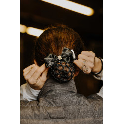 Netje haarclip voor Equithème Perle haar Zwart / wit