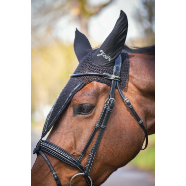 Paardenvliegennetje lang Pénélope strass Zwart Paardenvliegennetje lang Pénélope strass Zwart