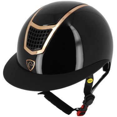 Equithème Airy LM Helm Glanzend zwart / roségoud Equithème Airy LM Helm Glanzend zwart / roségoud
