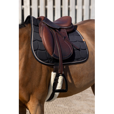 Zadeldekje Equithème Shiny Zwart