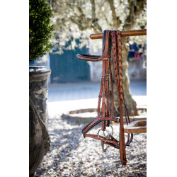 Gevlochten teugels Pénélope US Hazelnoot Bruin