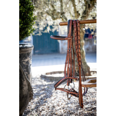 Gevlochten teugels Pénélope US Hazelnoot Bruin