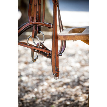 Gevlochten teugels Pénélope US Hazelnoot Bruin