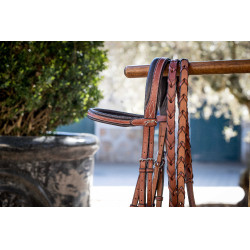 Gevlochten teugels Pénélope US Hazelnoot Bruin