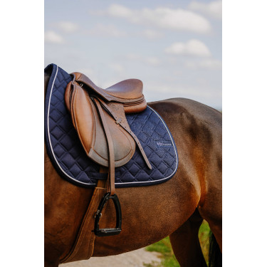 Zadeldek Je t'aime Equithème Mirror Marineblauw