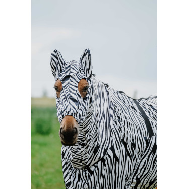 Antiekzeemkap Riding World Zwarte / witte zebra Motieven Antiekzeemkap Riding World Zwarte / witte zebra Motieven