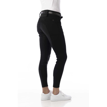Softshell broek Equitheme Zermatt met siliconen zitvlak Zwart