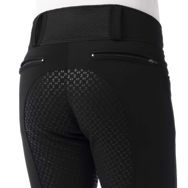 Softshell broek Equitheme Zermatt met siliconen zitvlak Zwart