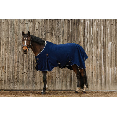 Fleecedeken Equithème Vague Marineblauw