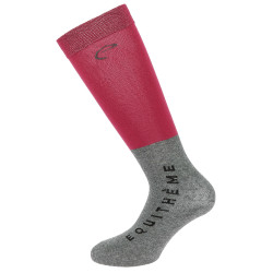 Sokken Equithème Compet 2 paar Bordeaux / lichtgrijs