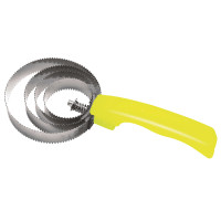Ronde metalen roskam fluo met glitter Geel Ronde metalen roskam fluo met glitter Geel