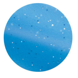 Ronde metalen roskam fluo met glitter Lichtblauw