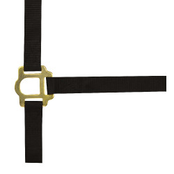 Nylon halster met dubbele dikte en gespen Norton Zwart