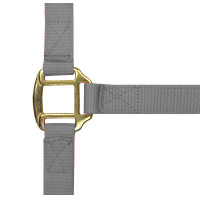 Nylon halster met lederen voering Norton Lichtgrijs