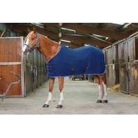 Fleece deken Riding World met kruissingels 230g Marine / lichtblauw Fleece deken Riding World met kruissingels 230g Marine / lichtblauw