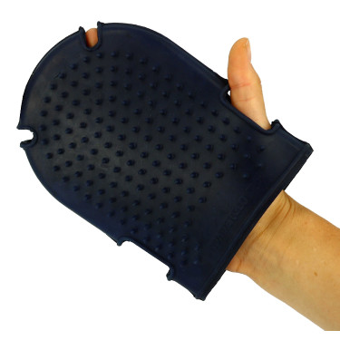 Handschoen met borstel + roskam Marineblauw Handschoen met borstel + roskam Marineblauw