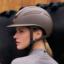 Imperial Riding Olania Deluxe grote klep helm Bruin
