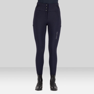 Euro-Star Athletic Luxe FullGrip rijbroek Nacht Marineblauw