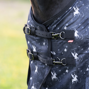 Vliegen deken Imperial Riding Carlys Grijze pixie dust AOP Motieven