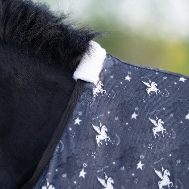 Vliegen deken Imperial Riding Carlys Grijze pixie dust AOP Motieven