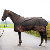 Buiten deken Imperial Riding Customized 400g met hals Donkerbruin / lichtbruin Buiten deken Imperial Riding Customized 400g met hals Donkerbruin / lichtbruin