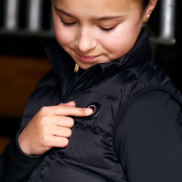 Verwarmde mouwloze bodywarmer Imperial Riding kids Zwart