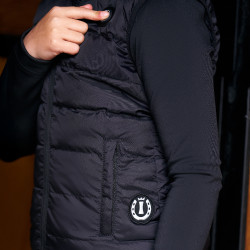 Verwarmde mouwloze bodywarmer Imperial Riding kids Zwart