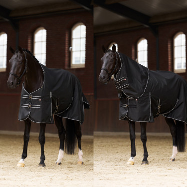 Imperial Riding Basic paddockdeken met afneembare hals 400 g Zwart