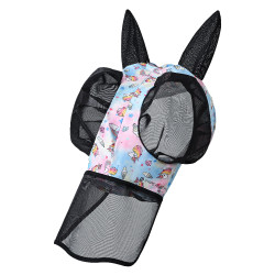 Vliegenmasker met neus Imperial Riding Trail ride Eenhoorn Motieven Vliegenmasker met neus Imperial Riding Trail ride Eenhoorn Motieven
